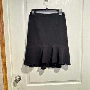 White House Black Market Asymmetrical Black Skirt